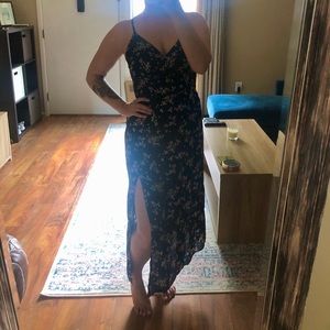 Strappy floral maxi dress